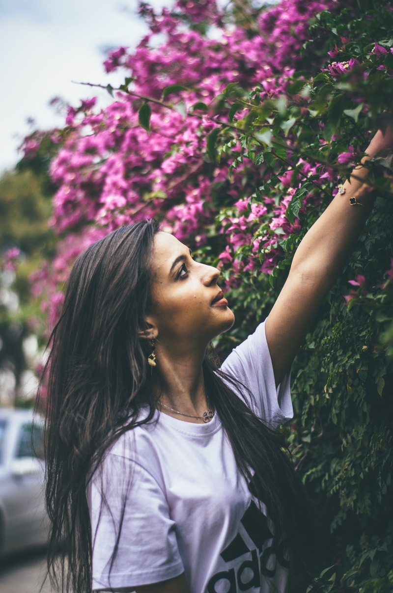 4K, life, flowering plant, nature, still life, purple, growth, pink color, vulnerability, women, hairstyle, hair, young women, girl, plant, woman, casual clothing