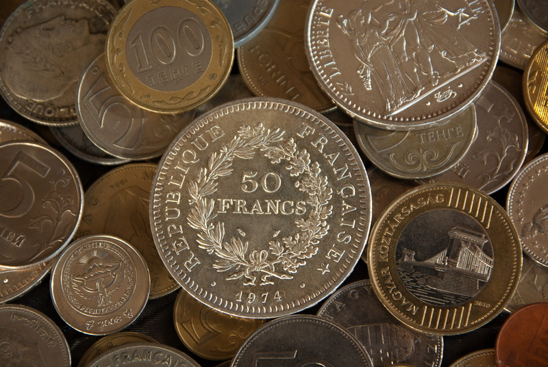 Money, Treasury, business, backgrounds, full frame, abundance, metal, coin, high angle view, variation, retail, text, close-up, no people, 4K, silver colored