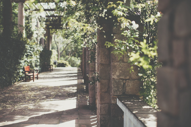 architecture, plant, beauty in nature, masonry, footpath, park, beside, tranquility, park - man made space, botanical garden, garden, green color, spain
