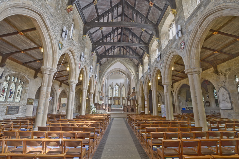 bench, altar, pray, bradford, sacred, pew, 5K, gothic, architectural column, holy, aisle, arch, stone, stonework, belief, 5k, 4k, gothical, religion, bradford cathedral