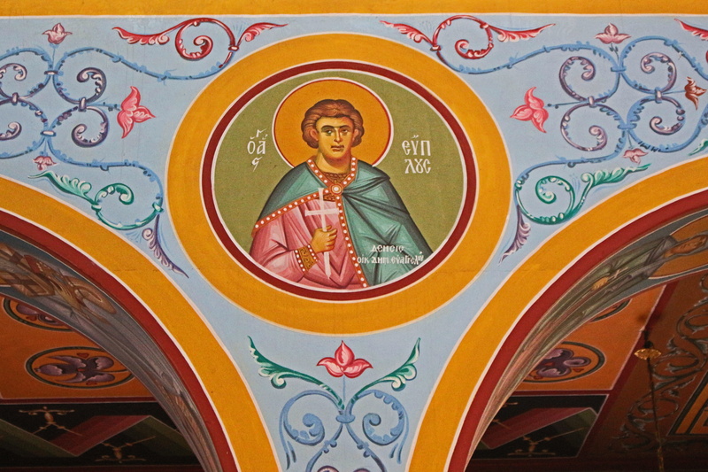 craft, holy, abbey, mural, art and craft, shape, painting, christ, greek church, religion, no people, male likeness, jesus, dome, resurrection, day, middle ages
