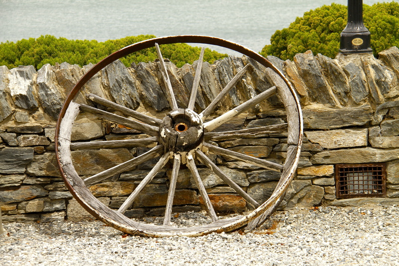 rustic, pioneer, shape, stone wall, wall - building feature, old, iron, no people, obsolete, historic, stagecoach, rust, wood - material, coach, run-down