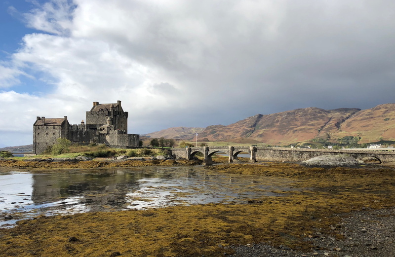 bridge, sky, river, built structure, building exterior, cloud - sky, historically, history, travel destinations, land, landmark, 4K, water, building, castle