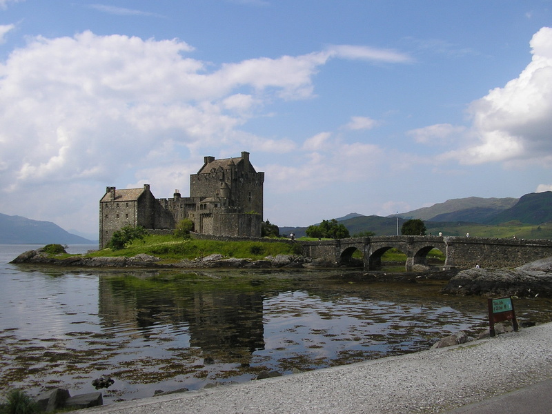 landscape, historic, nature, sky, fortress, connection, architecture, no people, near, gray, the past, old, loch, concrete, bridge - man made structure