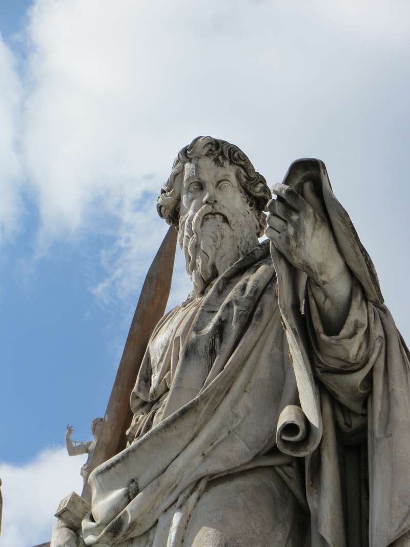 vatican, art and craft, italian, historical, architecture, low angle view, roman, blue, cathedral, female likeness, day, monument, italy, no people, representation