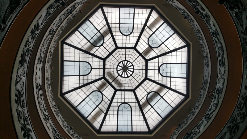 concentric, museum, 5K, geometric shape, Museum, built structure, glass - material, architecture and art, cupola, dome, italian, directly below, architectural feature