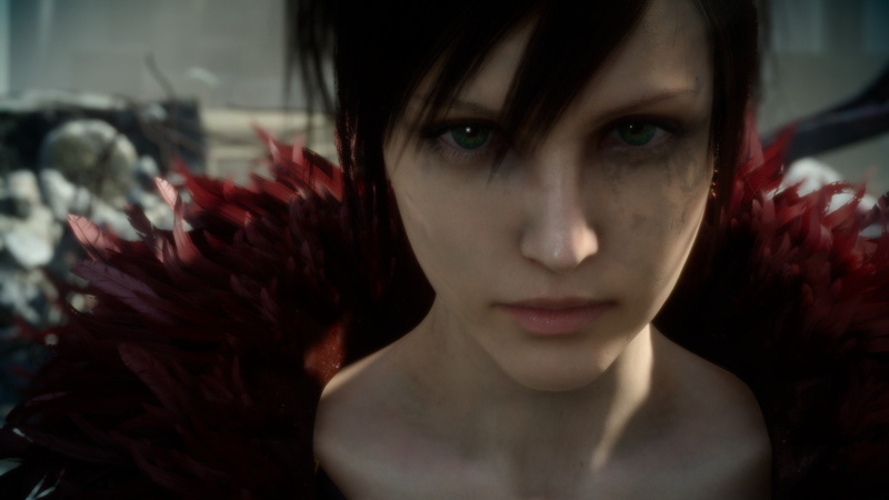 witch, Green Eyes, face, Agnis Philosophy, brunette, 1080P, red Dress