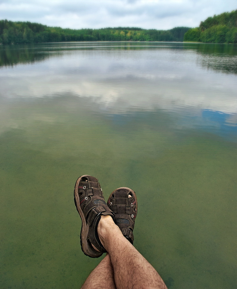 thinking, relaxation, shoes, sandals, water, human foot, rest, moment, holiday, low section, peace of mind, body part, leisure activity, plans, human limb