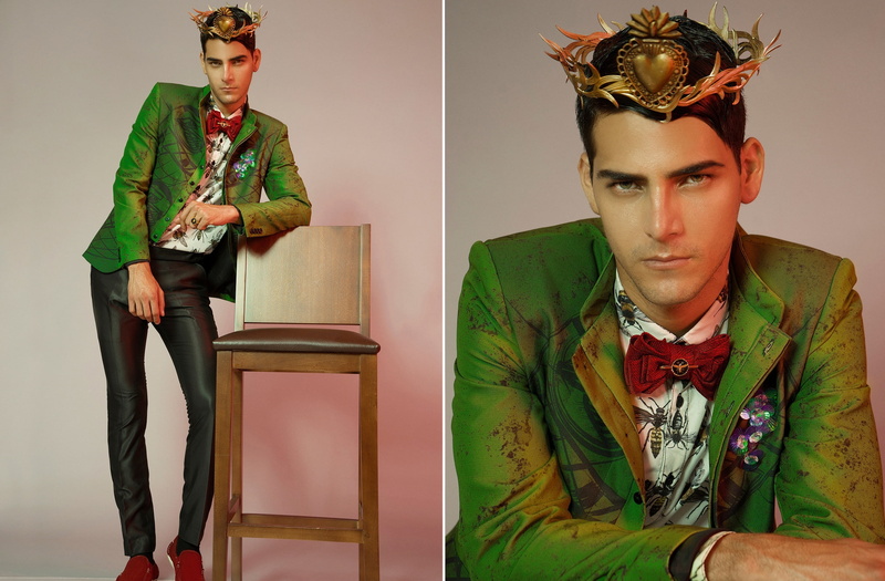 young men, nonconformist, Collection, two people, portrait, front view, young women, Outfit, eccentric, costume, extraordinary, glamorous, King, clothes