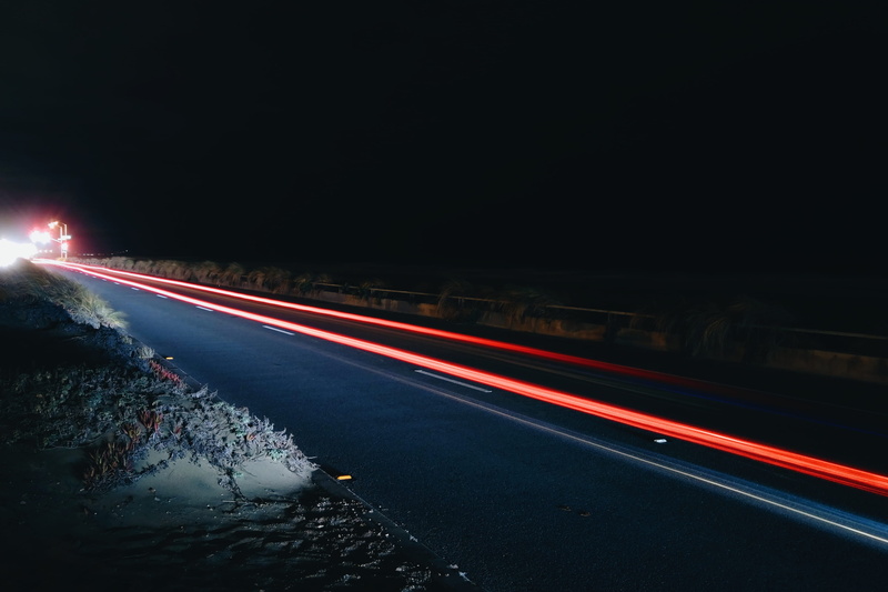 long exposure, transportation, 4K, headlight, outdoors, nature, tail light, mode of transportation, highway, light trail, cars, cellphone, united states
