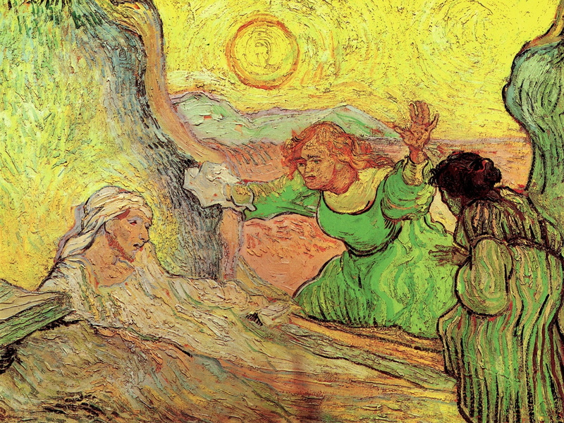 The Raising, of Lazarus after Rembrandt, 2K, Vincent van Gogh