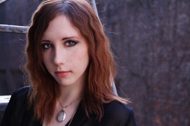 top, hairstyle, young adult, real people, redhead, pendant, beauty, lifestyles, beautiful woman, hair, s, front view, lips, black, red, curls, Stephanie Van Rijn
