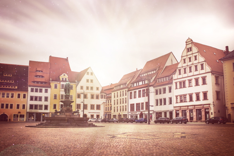 upper market, building exterior, no people, building, mood, germany, mountain academy, water, town, row house, places of interest, outdoors, saxony, mountain town