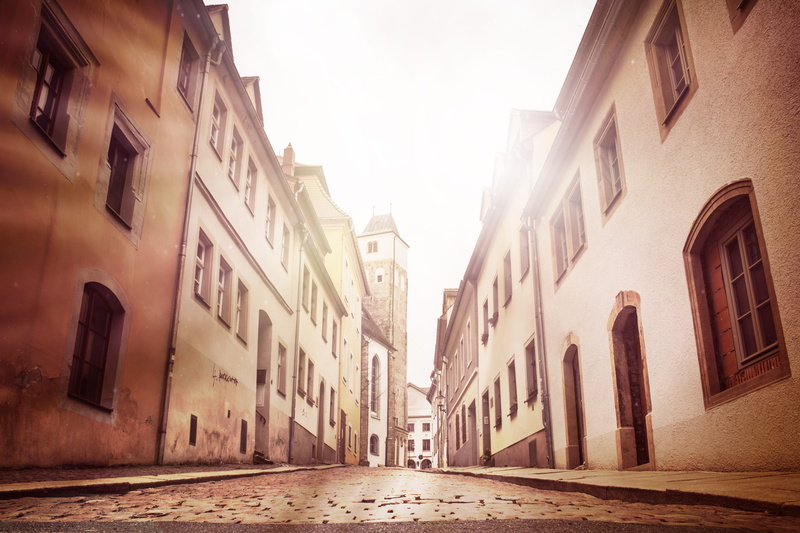 street, the past, residential district, freiberg, outdoors, mountain town, mood, nature, road, day, historically, saxony, sky, places of interest, silver