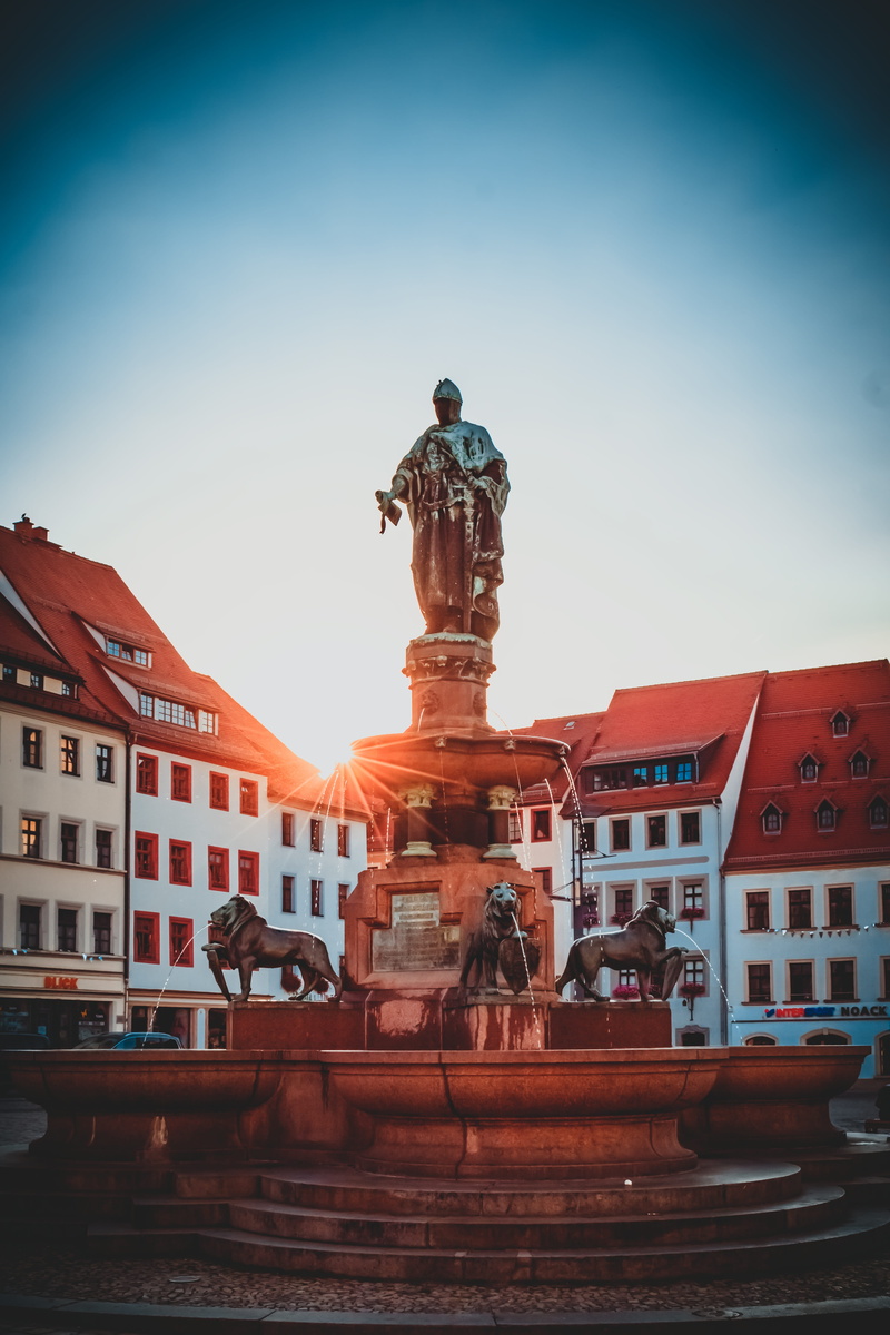 tourism, nature, saxony, backlighting, human representation, building, germany, day, places of interest, evening, historically, city, no people, upper market