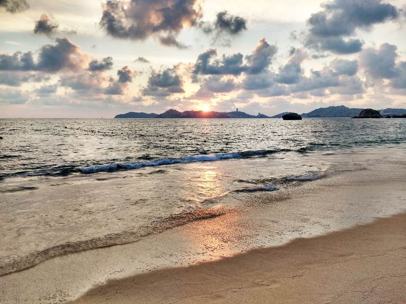 vacations, horizon, bodies Of Water, sand, Acapulco, Beach, seascape, beauty In Nature, tranquility, seashore, nature, outdoors, coastline, tranquil Scene