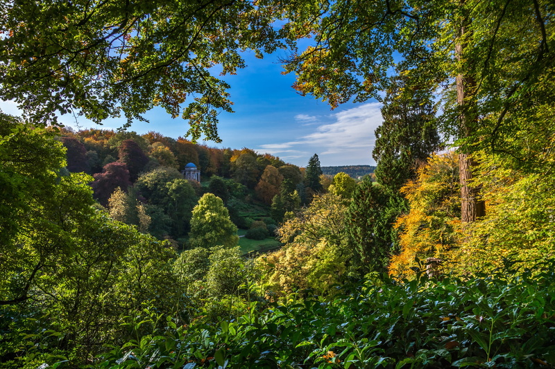 autumn, change, plant, scenics - nature, idyllic, tree, lake, green color, architecture, 1080P, built structure, tranquil scene, Wiltshire, beauty in nature