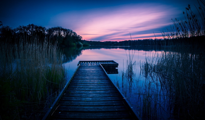 lake, 1080P, Wiltshire, morning, the bridge, dawn, England