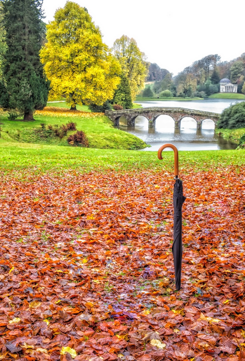 architecture, gardens, one person, transportation, landscape, arch, sky, park, stourhead, uk, leaf, bridge - man made structure, plant, green color, connection