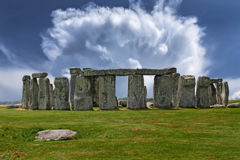 old ruin, landscape, cloud - sky, built structure, tourism, land, stone material, air, travel, ancient, sky, stonehenge, monument, history, outdoors, united kingdom