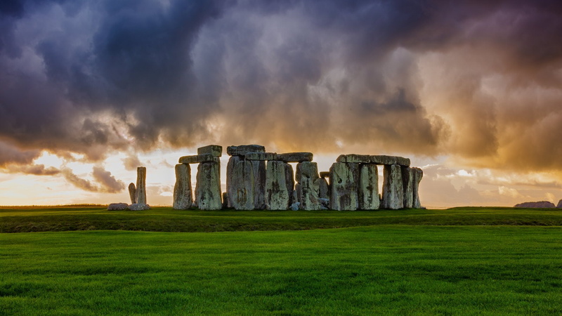 Grass, Stone, Man Made, Stonehenge , 1080P, Landscape, Stonehenge