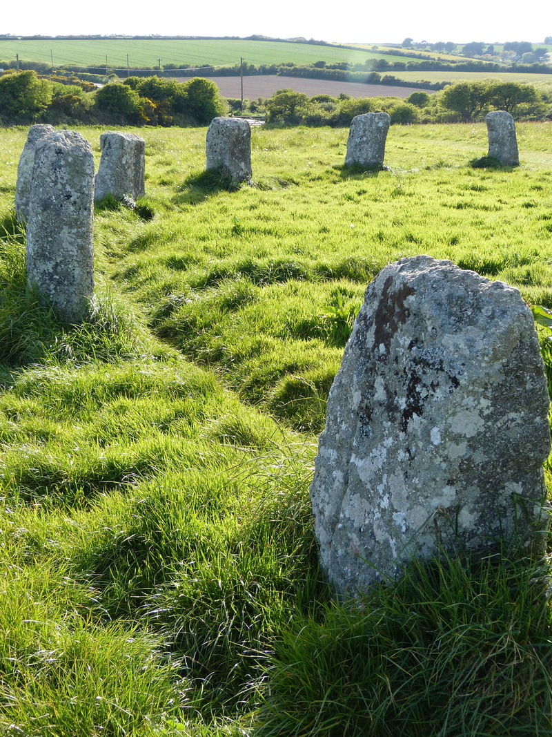 4K, rock - object, land, stone circle, nature, landscape, scenics - nature, day, cornwall, field, green color, plant, stone, place of worship, beauty in nature
