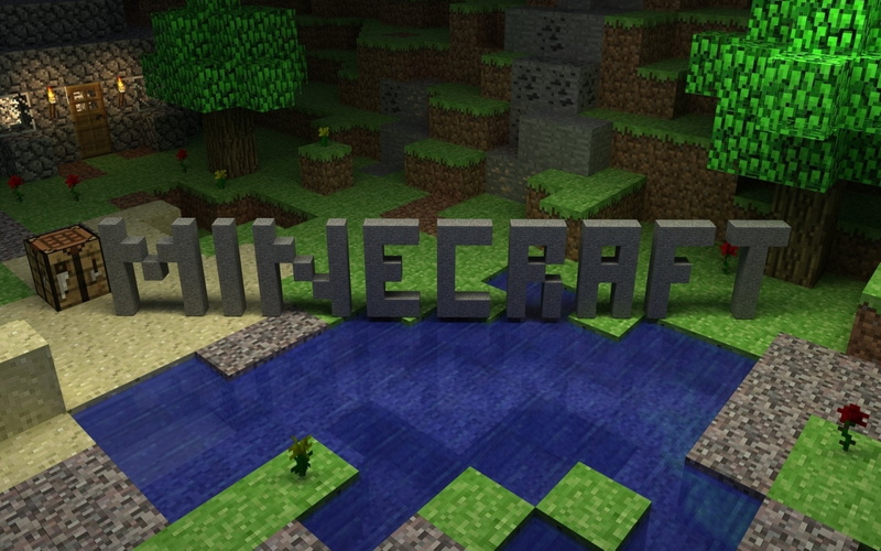Video Game, 1080P, grass, illuminated, Minecraft, high angle view, religion, hedge, outdoors, night, nature, plant, communication, pattern, park, no people