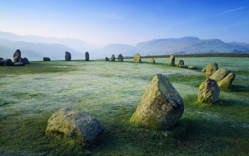 tranquil scene, Mountains, sky, day, beauty in nature, The cromlech, rock - object, plant, solid, tranquility, mountain range, grass, landscape, non-urban scene