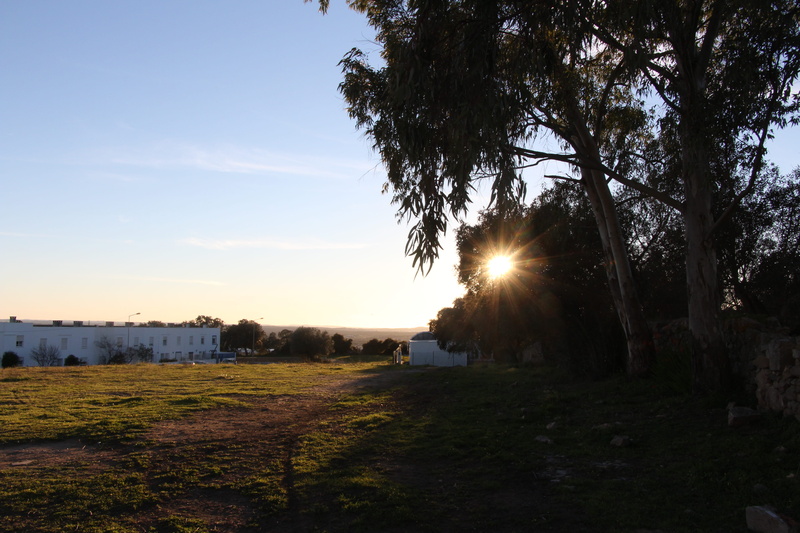 lens flare, grass, outdoors, mountains, built structure, scenics - nature, sunlight, country, tranquil scene, #sun, #sunset, tranquility, portugal, sun