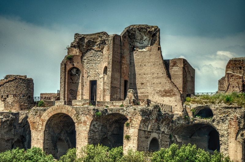 ancient civilization, stone Material, building, ruined, day, ruins, the past, italian, history, outdoors, hdr, built structure, domus flavia, arch, old
