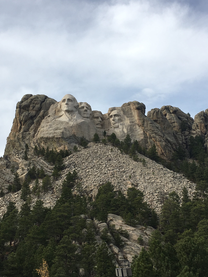 day, tree, Mount Rushmore, dakota, mountain, rock, midwest, tourism, states, black, Black Hills, cloud - sky, 4K, hills, architecture, solid, rock - object