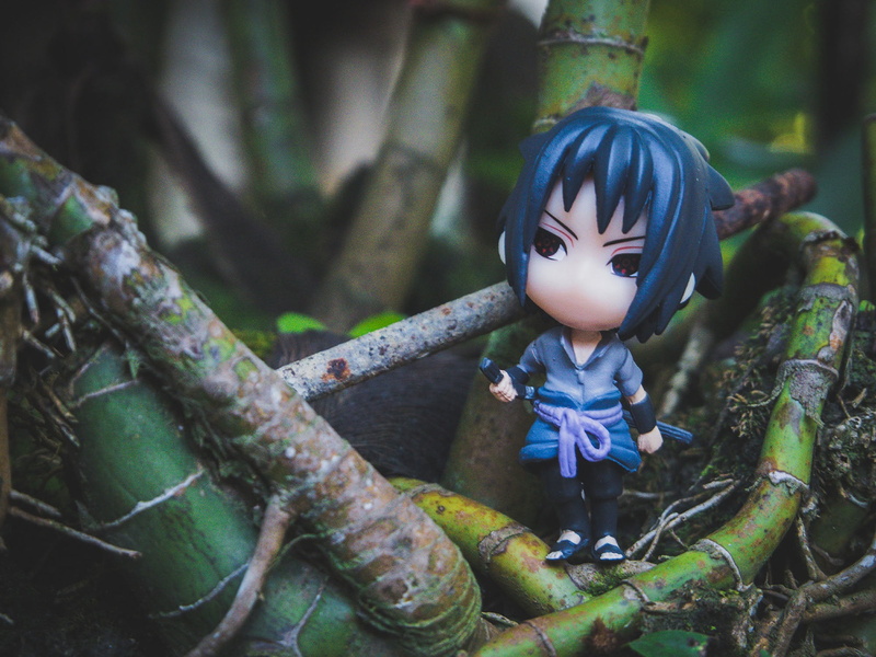 toy, art and craft, sculpture, female likeness, statue, doll, figurine, male likeness, tree, uchiha, craft, sasuke, nature, creativity, jungle, representation