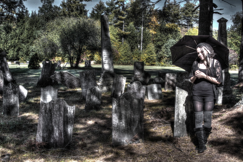 cemetery, casual clothing, real people, grave, lifestyles, graveyard, full length, representation, land, women, human representation, day, tree, one person