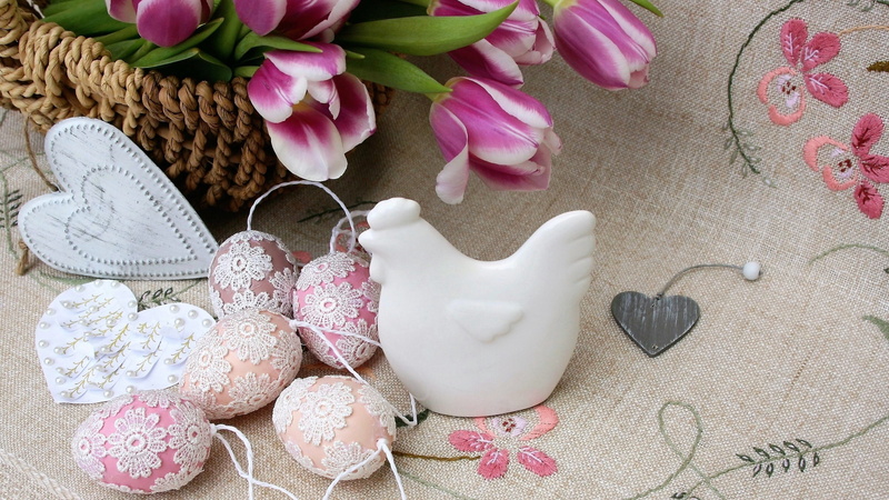 easter eggs, positive emotion, heart shape, table, beauty in nature, eggs, spring, no people, shopping cart, freshness, canvas, a special moment, hearts