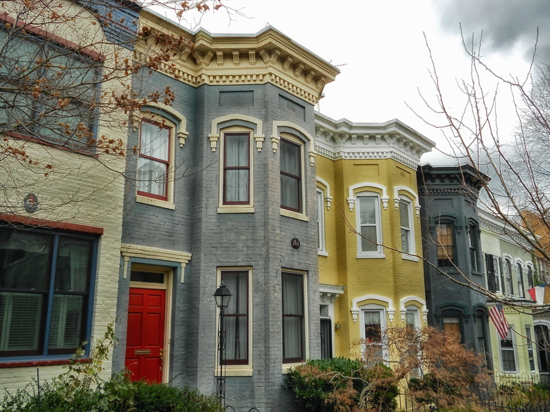daytime, facade, hdr, outdoors, building, low angle view, bare tree, history, trees, sky, black, washington d c, built structure, window, buildings, day