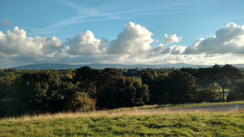 clouds, non-urban scene, Dublin, hills, plant, europe, sunlight, sky, growth, day, beauty in nature, field, green color, capital, nature, Phoenix Park