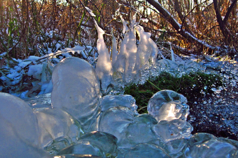 1080P, water, macro, ice, reflexions, frozen, art, winter, sculptures, nature, textures