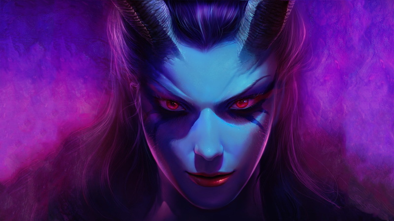 1080P, Dota, Queen of Pain, looking at viewer, Dota 2