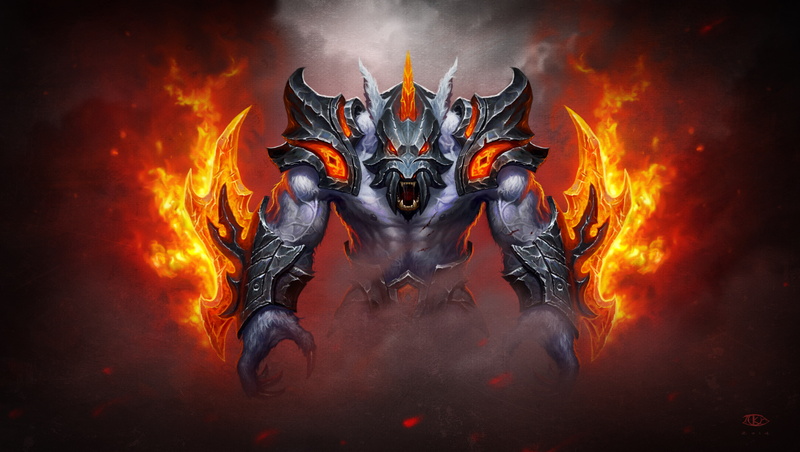 Ulfsaar, Ursa, fire, armor, dota 2, 2K, helmet