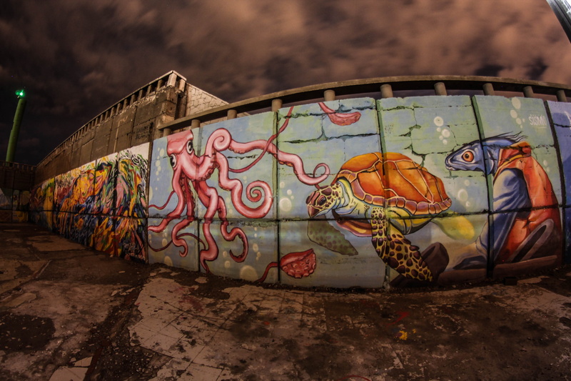 close-up, decoration, mural, construction, Graffiti, fishing, representation, 4K, underwater, old, materials, Architecture, multi colored, creativity