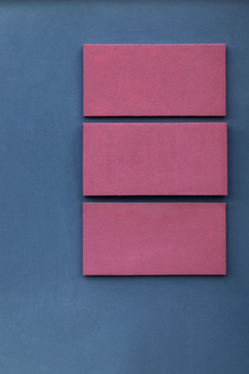 still life, studio shot, medium group of objects, 5K, white color, high angle view, pink, three, group of objects, texture, stack, blue, pink color, wall