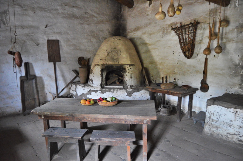 5K, day, wall - building feature, spirituality, table, seat, indoors, architecture, wood - material, food and drink, earth stove, altar, stucco, belief
