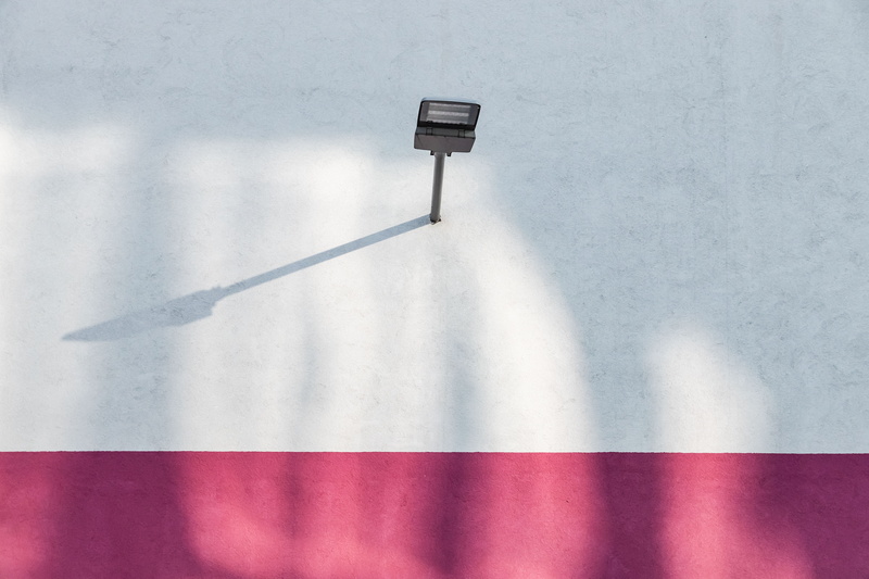 shadow, paint, color, white, line, light, street, sunlight, building, lamp, 5K, urban, black, city, symbol, wall, no People, lighting, streetlight, evening