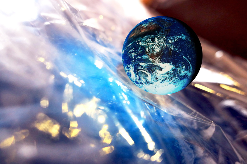 5K, space, earth, selective focus, shiny, crystal, sky, environmental protection, environment, outdoors, purity, fantasy, no people, sphere, focus on foreground