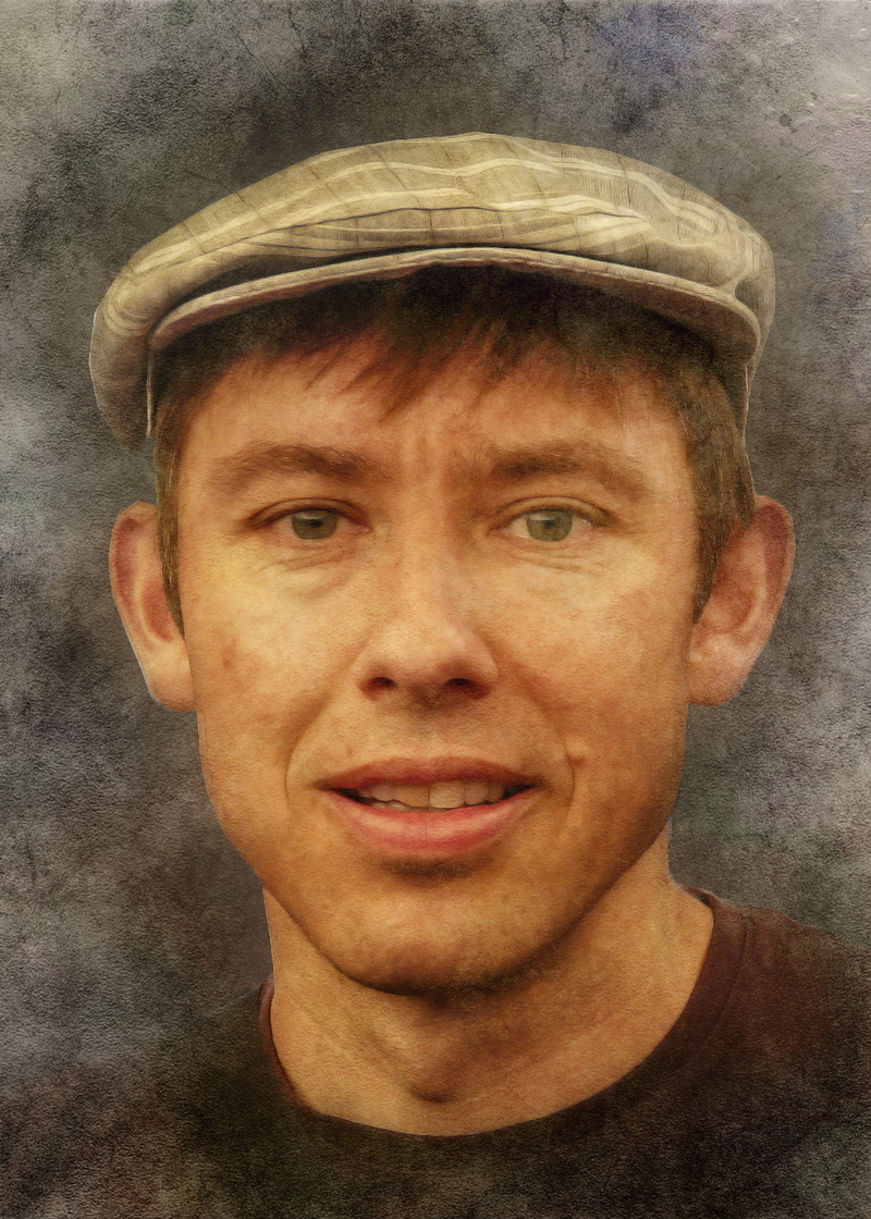 slide cap, portrait, males, front view, real people, bat hat, digital creation, photo art, bat pan, casquette, government, smiling, person, flat, face