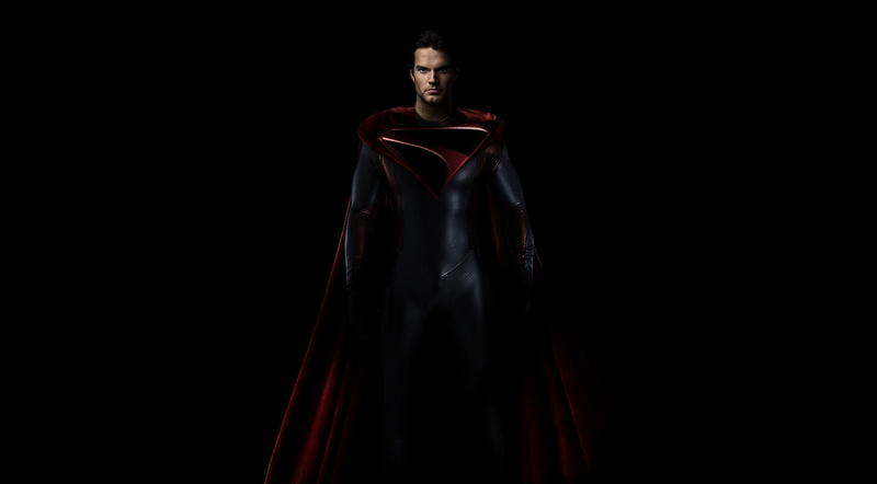 indoors, standing, Man of Steel, men, movie, adult, young adult, superman, three quarter length, red, studio shot, front view, fashion, one person