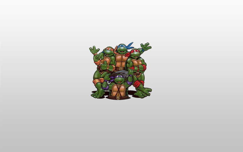 background, donatello, raphael, mutant, grey, teenage, simple, michaelangelo, 1080P, ninja, turtles, leonardo, cartoons