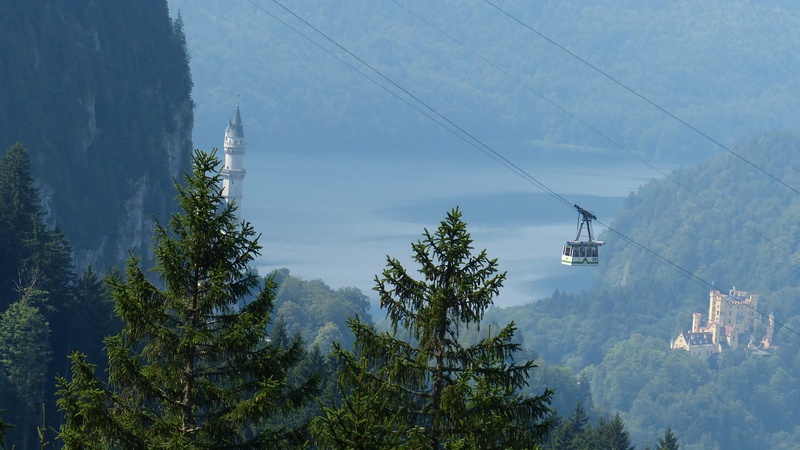 forest, nature, mode of transportation, mountains, transportation, beauty in nature, sky, ski lift, overhead cable car, fairy castle, cable car, cable