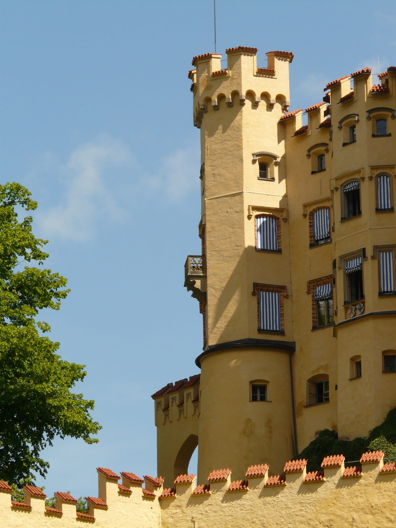 sky, tree, outdoors, nature, cloud - sky, no people, bavaria, low angle view, window, places of interest, castle, built structure, building exterior, tower