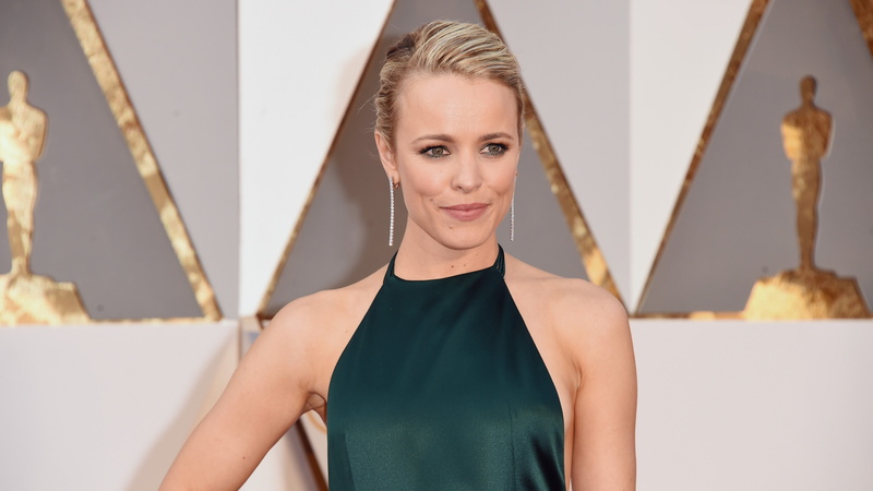 wearing, top, Rachel McAdamc, woman, actress, green, Oscar 2016, halter, red carpet, 4K, Most popular celebs